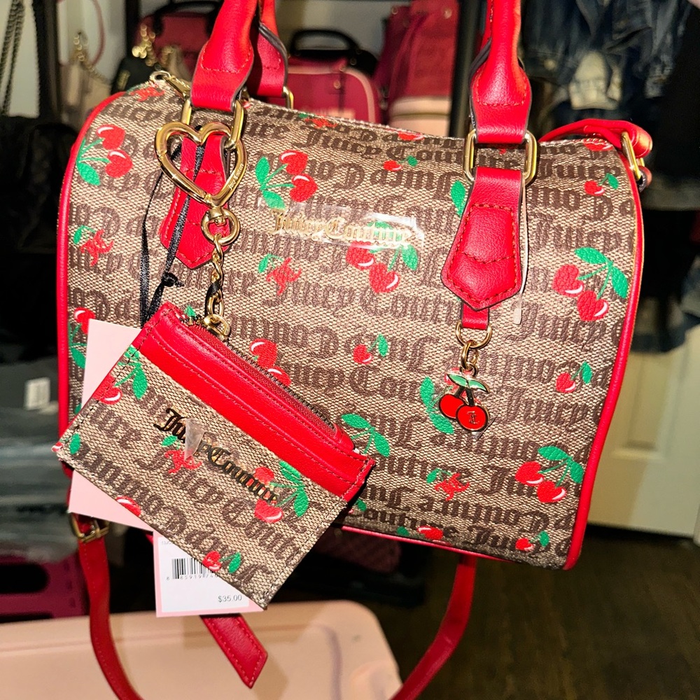 Viral juicy couture, cherry speedy New with tags with matching wallet/keychain